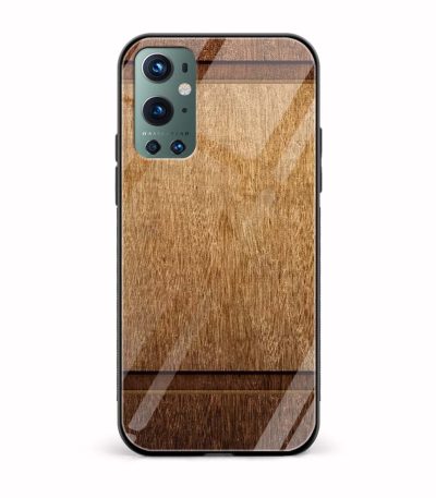 Wooden Texture Printed Glass Back Phone Case