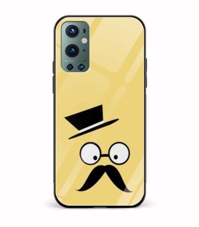 Moustache and Beard Printed Glass Back Phone Case