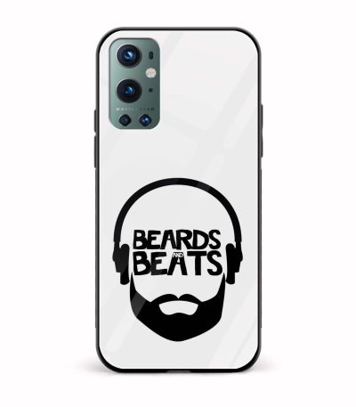 Moustache and Beard Printed Glass Back Phone Case