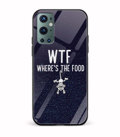 WTF Where's The Food Printed Glass Back Phone Case