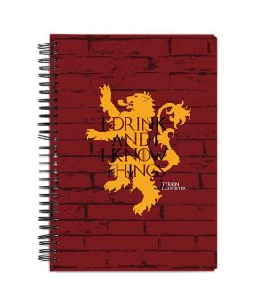 Tyrion Lannister-I drink and I know Things Printed Notebook